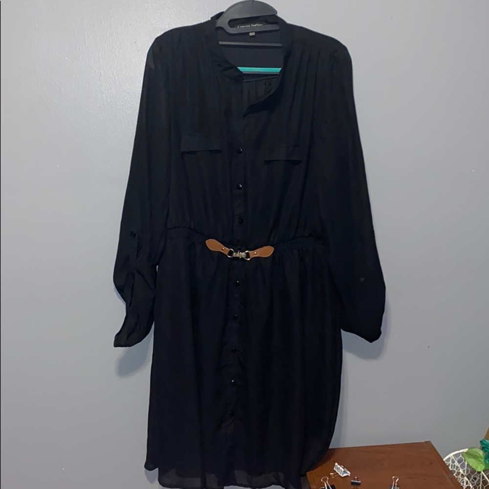 Black knee length dress